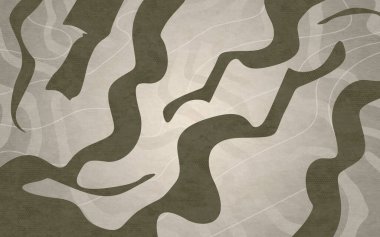 3D asgari halı duvar kağıdı tasarımı. hafif arkaplanda sıvı fraktal zeytin rengi şekilleri 