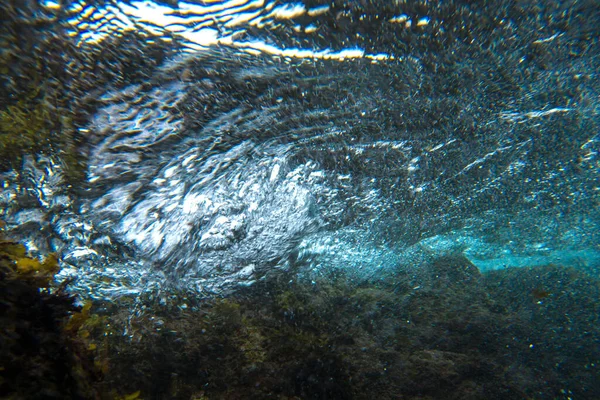 有海水 自然背景的水下美景 — 图库照片