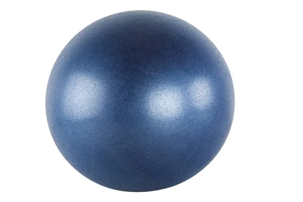 stock image Blue pilate or fitness ball isolated on white background