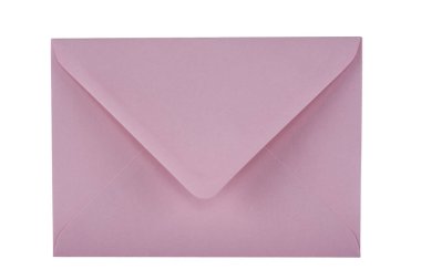 Beyaz arka plan üzerinde izole pembe zarf