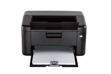 Yazıcı beyaz arkaplanda izole edildi