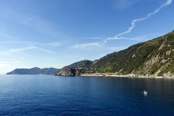 Costa Cinque Terre Mar Ligúria Foto Alta Qualidade — Fotografia de Stock