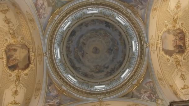 Bérgamo Italia Enero 2015 Búsqueda Giratoria Cúpula Basílica Santa Maria — Vídeos de Stock