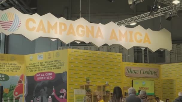 Tuttofood Milano Maggio 2023 Zoom Fuori Dal Padiglione Della Coldiretti — Video Stock