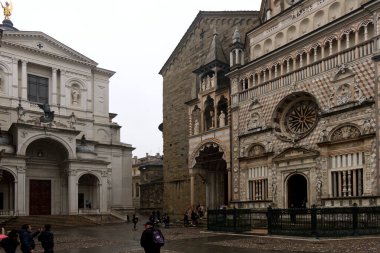 Bergamo 'daki Cappella Colleoni. Yüksek kalite fotoğraf