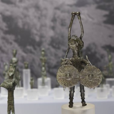 Cagliari, Italy - 11 jan 2024: Museo Archeologico Nazionale Cagliari, nuragic bronzes. High quality photo clipart