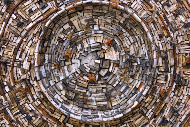 Dekoratif steampunk tarzı yemek. Büyük şehir paniği.