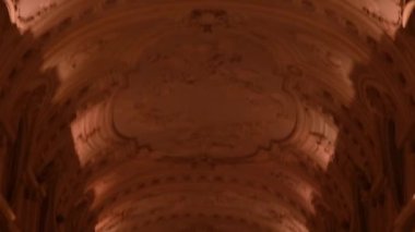 Venaria, İtalya - 26 Aralık 2023: Savoy kalesindeki seremoni salonunun çatısı. Yüksek kalite 4k görüntü