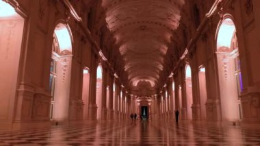 Venaria, İtalya - 26 Aralık 2023: Savoy kalesindeki seremoni salonunun çatısı. Yüksek kalite 4k görüntü