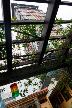 Güneydoğu Asya Metropolis 'te bir teras. Yüksek kalite fotoğraf