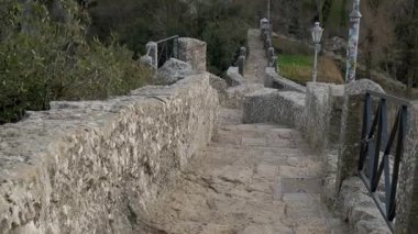 San Marino 'nun eski kalesinin kaleleri. Yüksek kalite 4k görüntü
