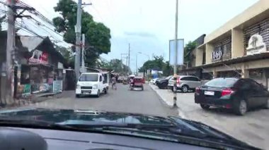 Phillippines caddesinde araba gezisi zamanı. Yüksek kalite 4k görüntü