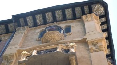 Örneğin İtalya, Torino 'daki Piedmontese barok cephesi. Yüksek kalite 4k görüntü