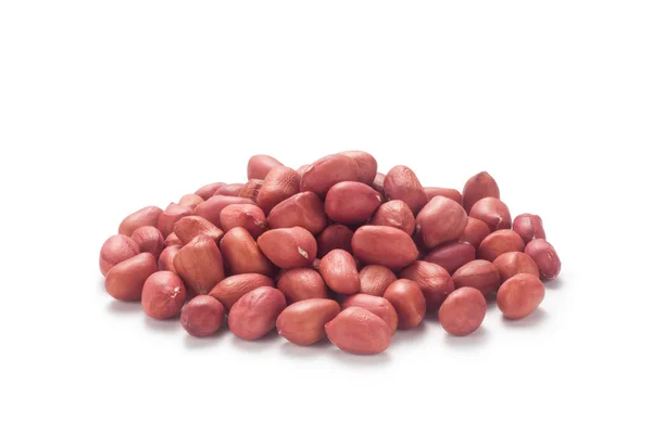 白い背景に隔離された赤ピーナッツ — ストック写真