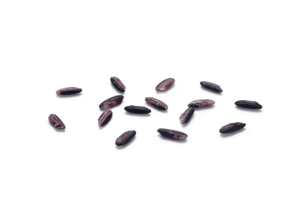 Close Purple Rice Isolated White Background — Stock Photo, Image