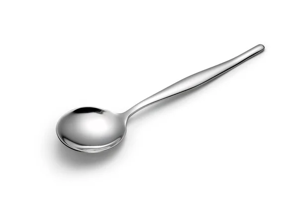 Stainless Steel Spoon Isolated White Background — Stock Photo, Image