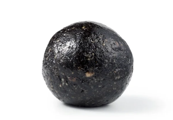 Black Sesame Ball Isolated White Background — Stock Photo, Image