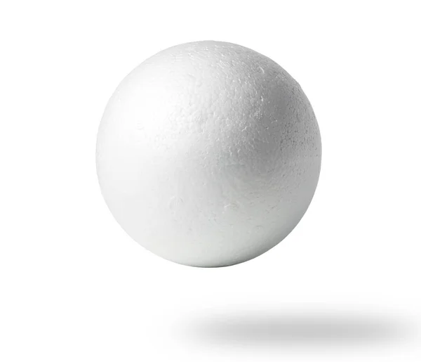 Styropianowa Piłka Izolowana Białym Tle — Zdjęcie stockowe