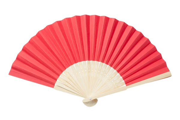 Chinese Folding Fan Isolated White Background — Stock Photo, Image