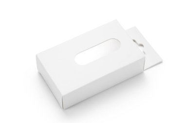ambalaj kağıt kutusu beyaz arka plan üzerinde