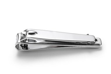 Beyaz arka plan üzerinde izole paslanmaz çelik tırnak makasları