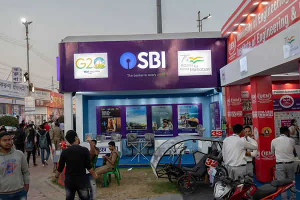 stock image People gathered at the International Kolkata Book Fair, organized by Publishers and Booksellers at Boimela Prangan, Salt Lake Central Park, West Bengal, India on February 07, 2023