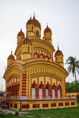 31 Mayıs 2022 'de Hindistan' ın başkenti Barrackpore 'da bulunan Tanrıça Devi Annapurna' nın ünlü Hindu tapınağı Annapurna 'nın görüntüsü.