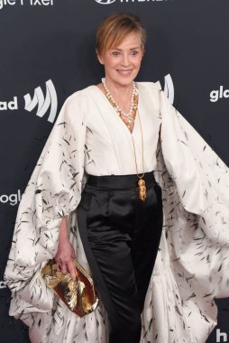 Beverly Hills, CA USA - 14 Mart 2024: Sharon Stone 35. Yıllık GLAAD Ödüllerine katıldı.