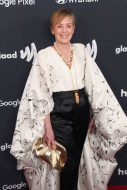 Beverly Hills, CA USA - 14 Mart 2024: Sharon Stone 35. Yıllık GLAAD Ödüllerine katıldı.