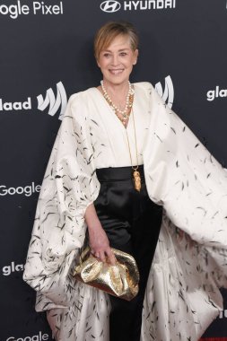 Beverly Hills, CA USA - 14 Mart 2024: Sharon Stone 35. Yıllık GLAAD Ödüllerine katıldı.