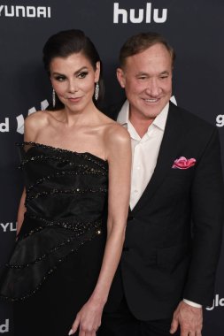 Beverly Hills, CA USA - 14 Mart 2024: Heather Dubrow, Terry Dubrow 35. Yıllık GLAAD Ödüllerine katıldı.