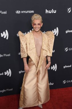 Beverly Hills, CA USA - 14 Mart 2024: Frankie Grande 35. Yıllık GLAAD Ödüllerine katıldı.