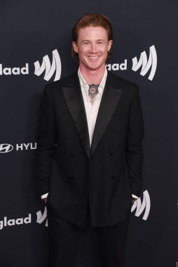 Beverly Hills, CA USA - 14 Mart 2024: James Ford 35. Yıllık GLAAD Ödüllerine katıldı.