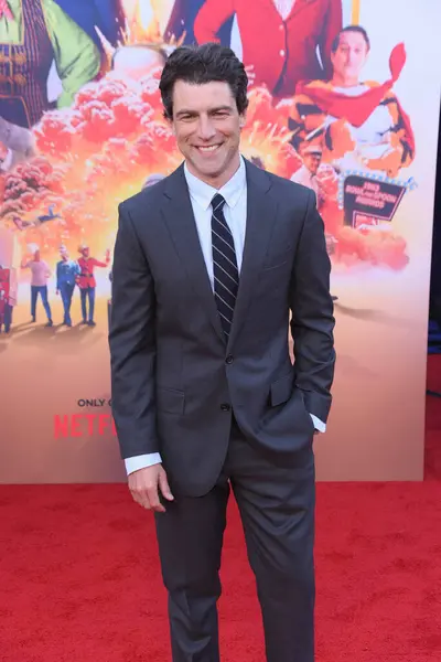 stock image Hollywood, CA USA - April 30, 2024: Max Greenfield attends the premiere of Netflix's Unfrosted.