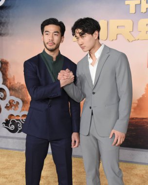 Hollywood, CA USA - 15 Şubat 2024: Justin Chien, Sam Song Li Netflix 'in Avatar Son Hava Bükücü filminin galasına katıldı.