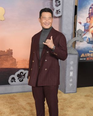 Hollywood, CA USA - 15 Şubat 2024: Daniel Dae Kim Netflix 'in Avatar Son Hava Bükücü filminin galasına katıldı.