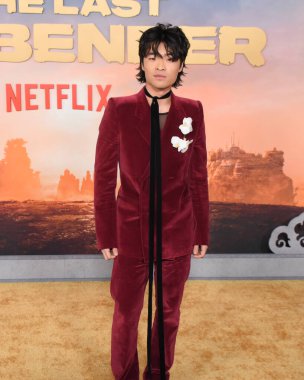 Hollywood, CA USA - 15 Şubat 2024: Dallas Liu Netflix 'in Avatar' ı Son Hava Bükücü 'nün galasına katıldı.