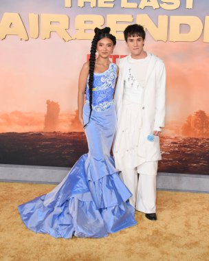 Hollywood, CA USA - February 15, 2024: Kiawentiio, Ian Ousley attends the premiere of Netflix's Avatar The Last Airbender. clipart