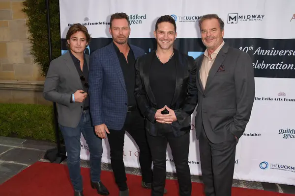 stock image Beverly Hills, CA USA - May 17, 2023: Carson Boatman, Eric Martsolf, Brandon Barash, Wally Kurth attends the Dance and Dialogues 10th Anniversary party