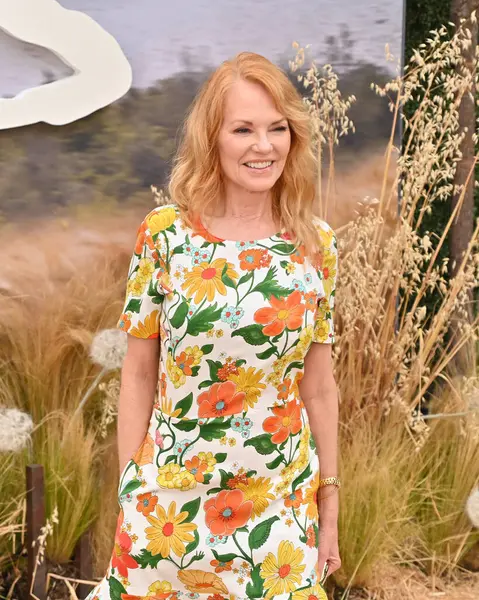 Stock image Westwood, CA USA - July 11, 2024: Marg Helgenberger attends the premiere of the movie Twisters.