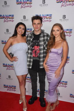 Beverly Hills, CA USA - 14 Temmuz 2024: Laura Krystine, Gunner Burkhardt, Savannah Lee May Dance Rivals filminin galasına katıldı