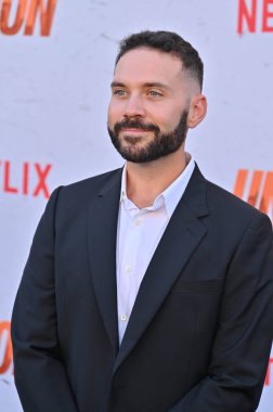 Hollywood, CA USA - 12 Ağustos 2024: Joe Vulpis Netflix 'in The Union galasına katıldı.