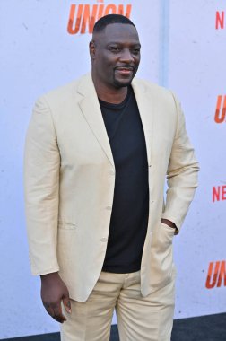 Hollywood, CA USA - 12 Ağustos 2024: Adewale Akinnuoye-Agbaje Netflix 'in The Union galasına katıldı.