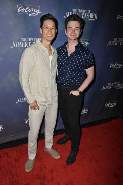 Burbank, CA USA - September 7, 2024: Harry Shum Jr, Chris Colfer attends the opening night of The Civility of Albert Cashier at the Colony Theater. clipart