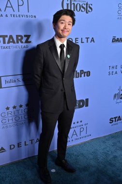 Hollywood CA USA - November 12, 2024: Sean Wang attends The Critics Choice Association's 3rd Annual Celebration of AAPI Cinema & TV. clipart