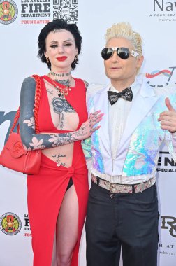 Hollywood CA USA - 2 Şubat 2025: Patrick Lawler, Janie GRAMMY Ödülleri İzleme Partisi için Steven Tyler 'ın 6.