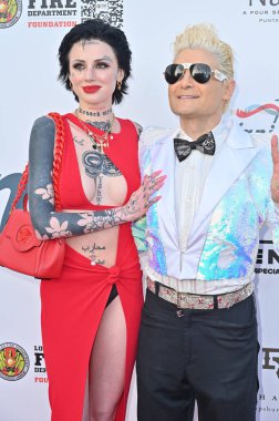 Hollywood CA USA - 2 Şubat 2025: Patrick Lawler, Janie GRAMMY Ödülleri İzleme Partisi için Steven Tyler 'ın 6.