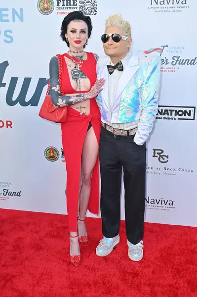 Hollywood CA USA - 2 Şubat 2025: Patrick Lawler, Janie GRAMMY Ödülleri İzleme Partisi için Steven Tyler 'ın 6.