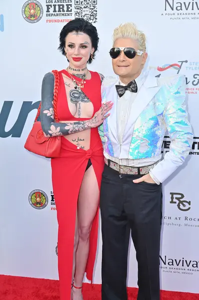 Hollywood CA USA - 2 Şubat 2025: Patrick Lawler, Janie GRAMMY Ödülleri İzleme Partisi için Steven Tyler 'ın 6.