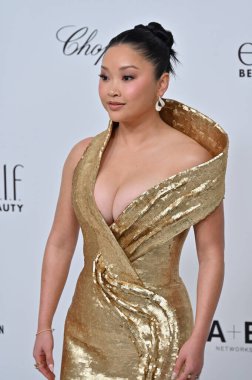 Batı Hollywood, CA USA - 2 Mart 2025: Lana Condor 33. Geleneksel Elton John AIDS Vakfı Akademisi İzleme Partisine katıldı